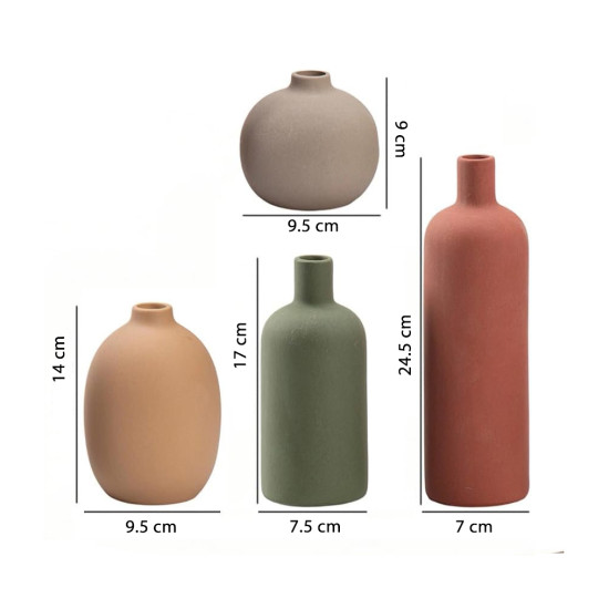 Porcelain Vase Set 4 Pcs